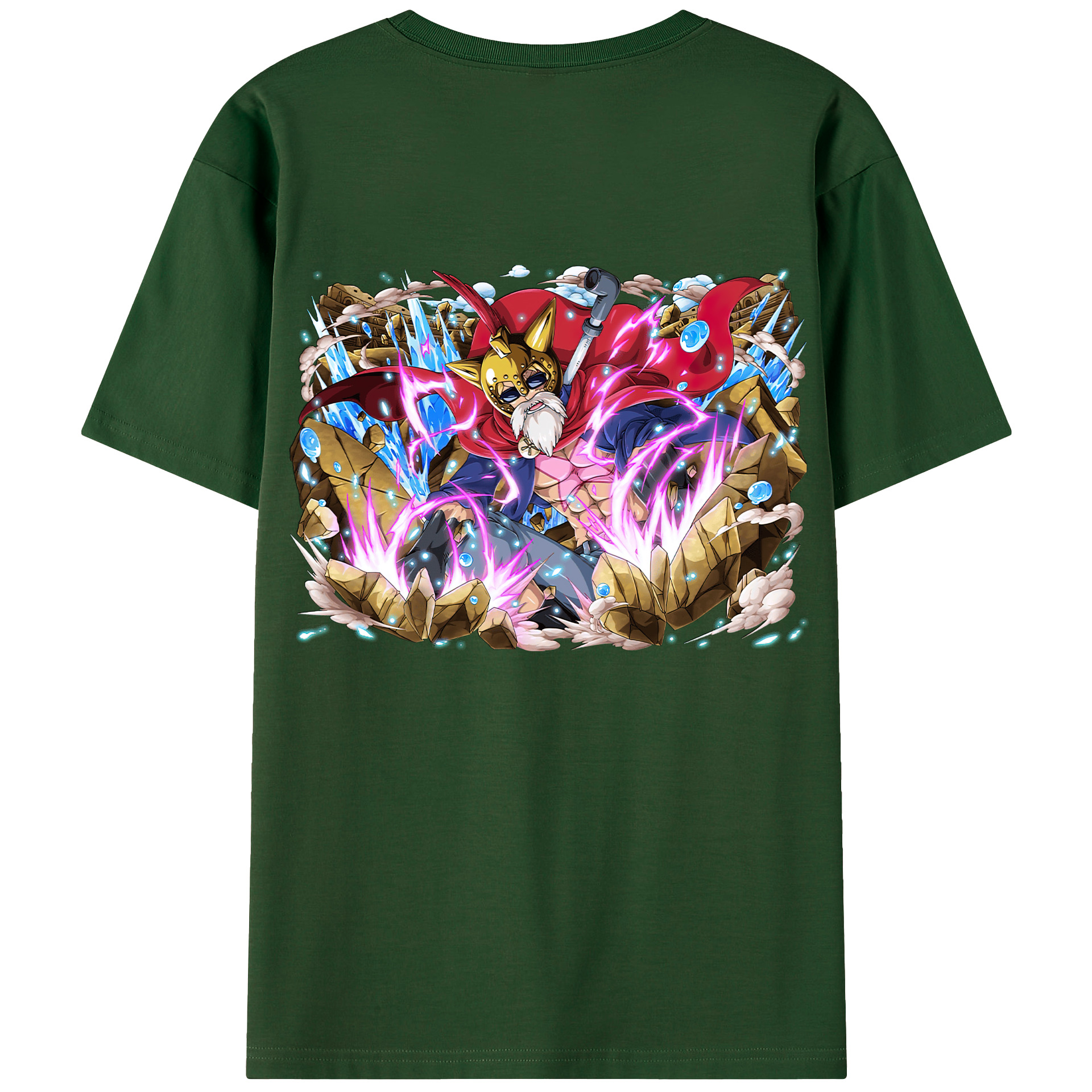 ワンピース モンキー・D・ルフィ ONE PIECE Monkey D. Luffy 綿100％半袖Tシャツ（背面プリント）